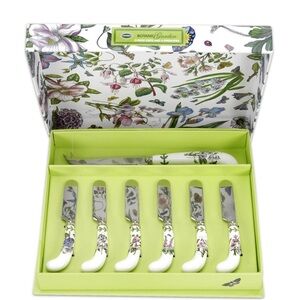 Portmeirion Botanic Garden Cheese Knife and Spreaders - New in Box ✨